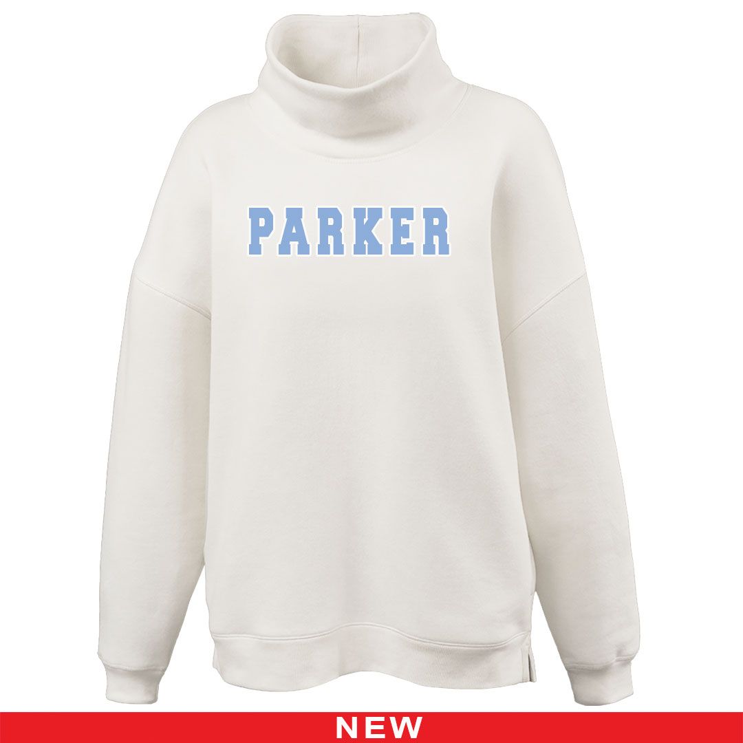 womens oversize mockneck