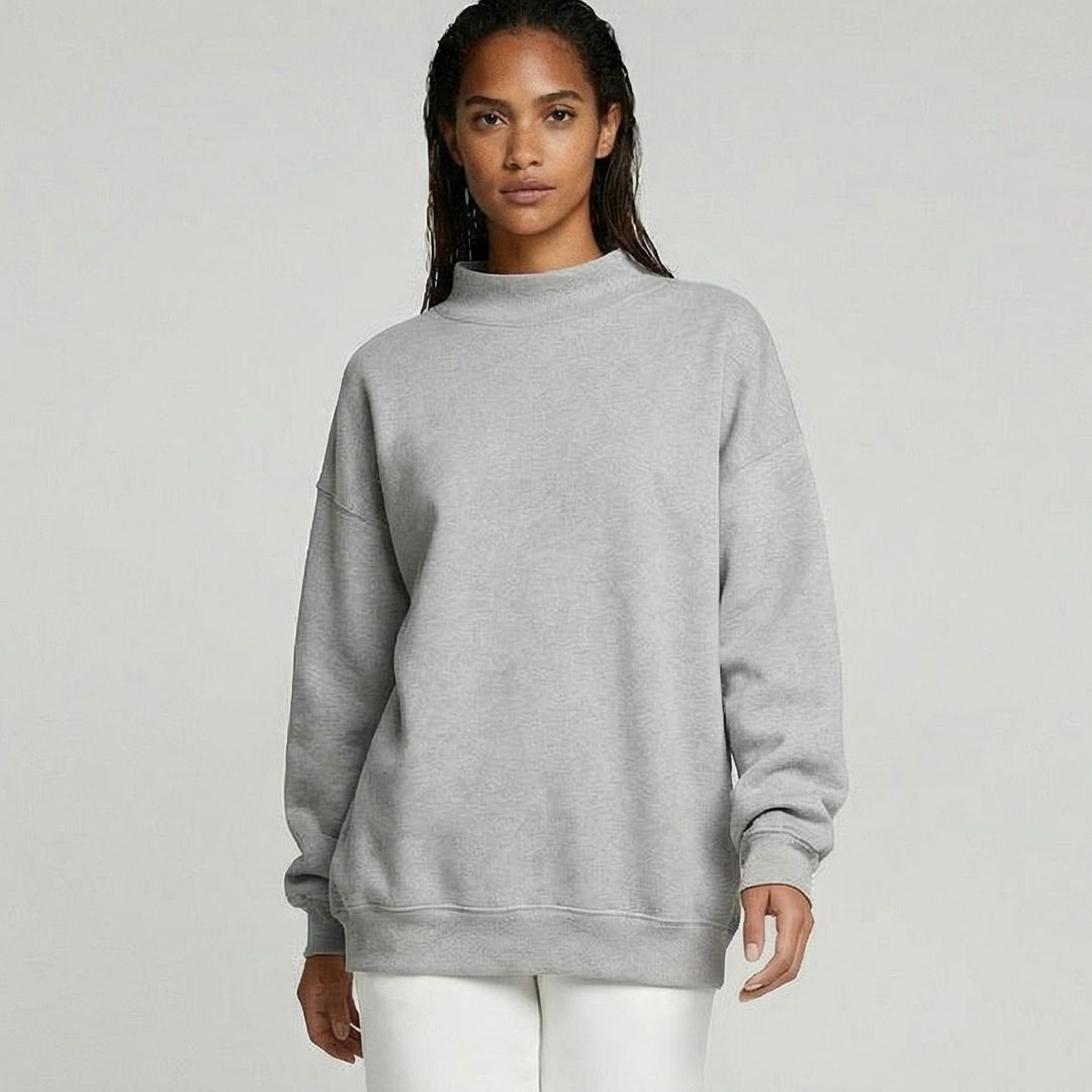 womens oversize mockneck
