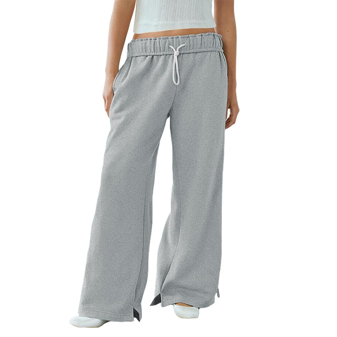 【BAON】[unisex] Picho banding string fleece wide track PT wide leg sweatpant