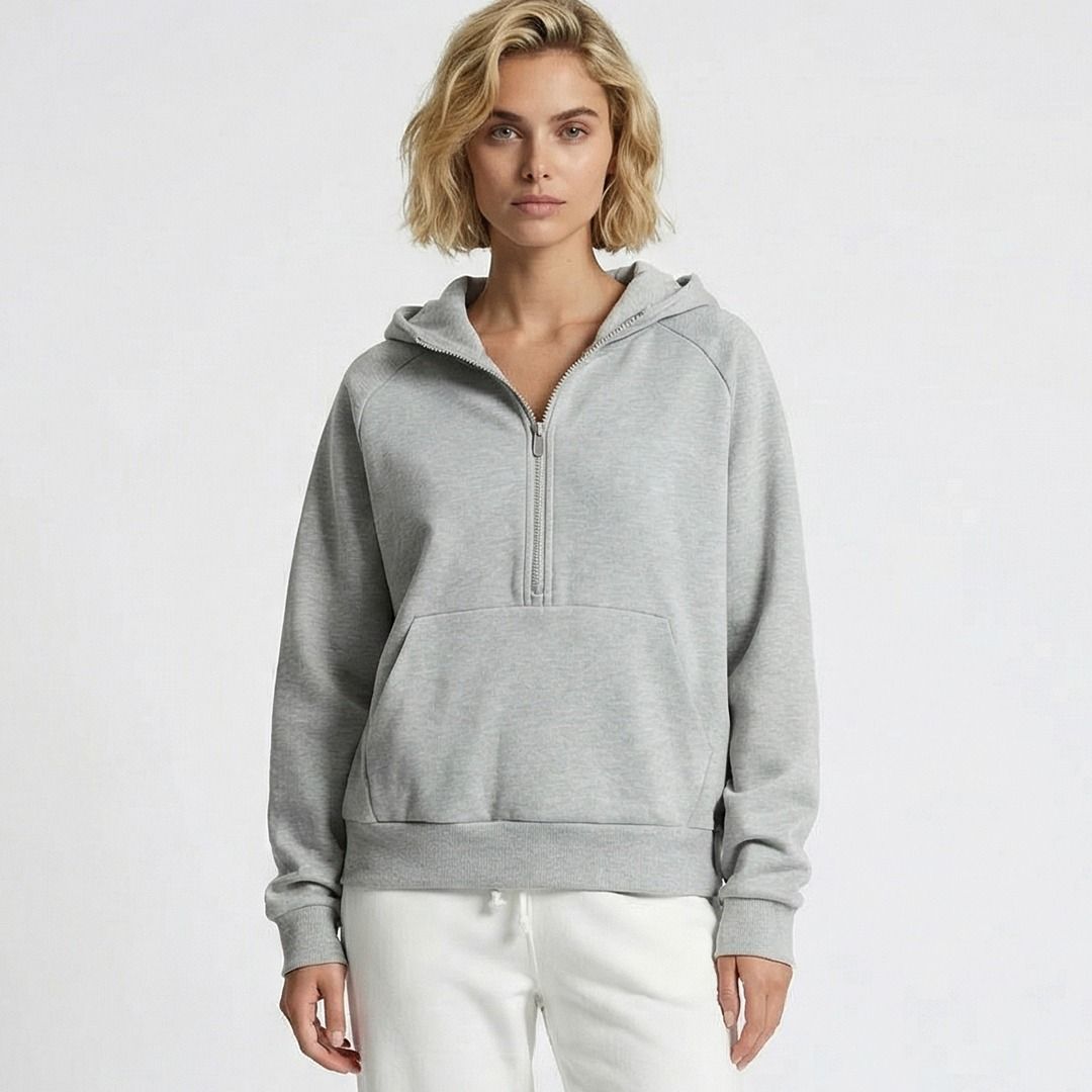 womens half-zip hoodie
