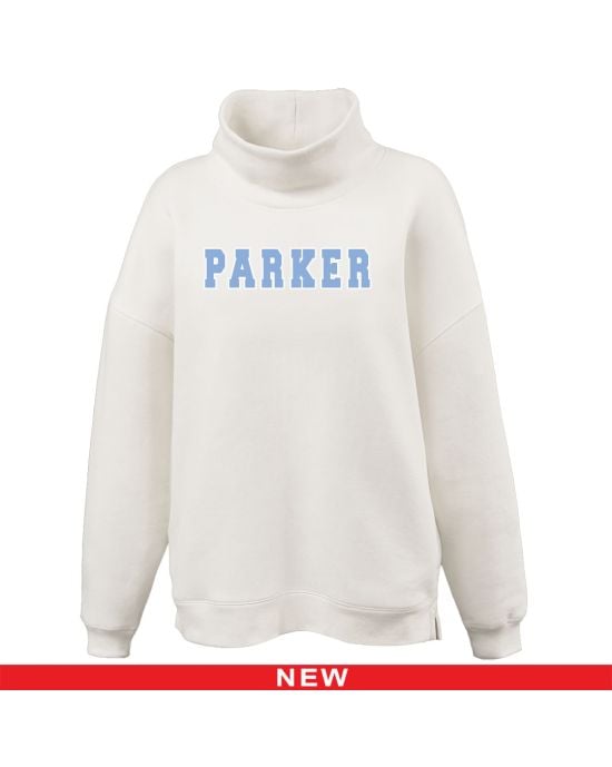 womens oversize mockneck