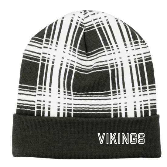 mega-plaid beanie